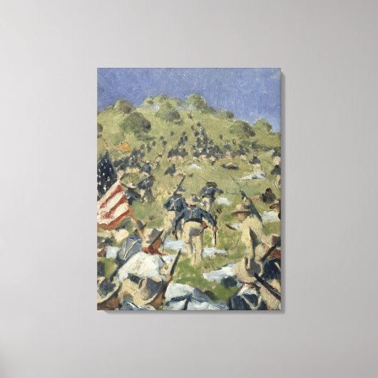 セオドア・ルーズベルトがサンフアンを連れて行く キャンバスプリント (正面)