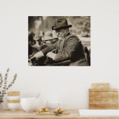 セオドア・ルーズベルトが車の中で微笑む ポスター (キッチン)