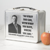 セオドア・ルーズベルトできる引用文 メタルランチボックス (インサイチュ)