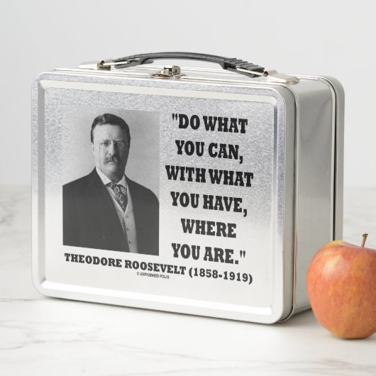 セオドア・ルーズベルトできる引用文 メタルランチボックス (インサイチュ)