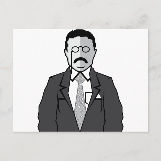 セオドア・ルーズベルトの漫画 ポストカード (正面)