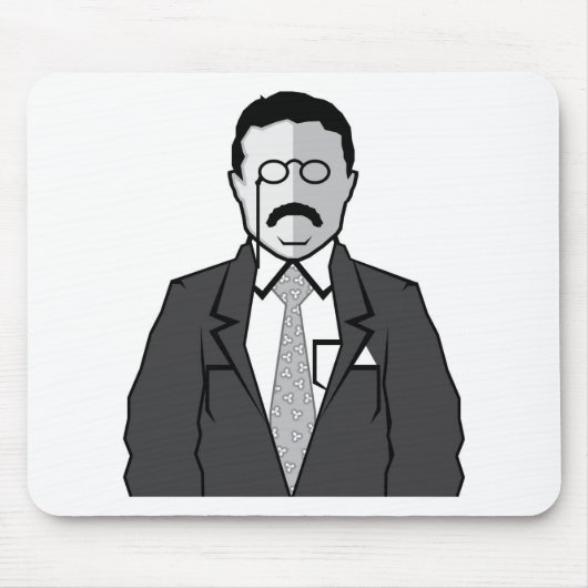 セオドア・ルーズベルトの漫画 マウスパッド (正面)