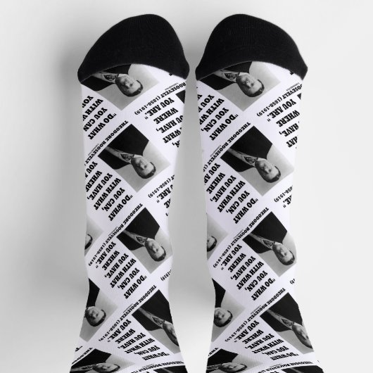 セオドア・ルーズベルトは今の場所でできることを行う ソックス (上部)