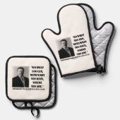 セオドア・ルーズベルトは今の場所でできることを行う 鍋つかみ&鍋敷きセット (正面/裏面)