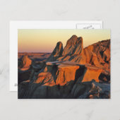 セオドア・ルーズベルト国立公園のバッドランド ポストカード (正面/裏面)