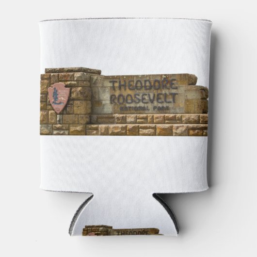 セオドア・ルーズベルト国立公園の看板 缶クーラー (正面)