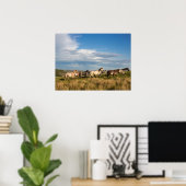 セオドア・ルーズベルト国立公園の野生の馬 ポスター (ホームオフィス)