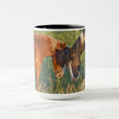 セオドア・ルーズベルト国立公園の野生の馬 マグカップ (中央)