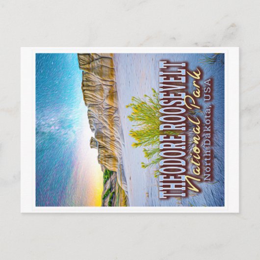 セオドア・ルーズベルト国立公園 – ノースダコタ州 ポストカード (正面)