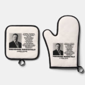 セオドア・ルーズベルト廃棄物天然資源を破壊 鍋つかみ&鍋敷きセット (正面)