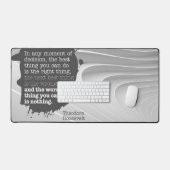 セオドア・ルーズベルト感動的引用文「決定」 デスクマット (キーボード&マウス)