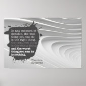 セオドア・ルーズベルト感動的引用文「決定」 ポスター (正面)