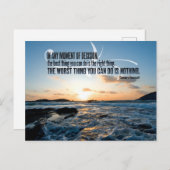 セオドア・ルーズベルト感動的引用文「決定」 ポストカード (正面/裏面)