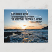 セオドア・ルーズベルト感動的引用文「決定」 ポストカード (正面)