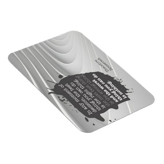 セオドア・ルーズベルト感動的引用文「決定」 マグネット (右側)