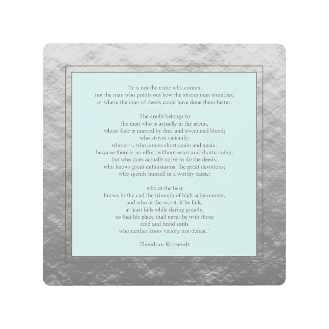 セオドア・ルーズベルト演説の男  メタルプリント (正面)