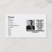セオドア・ルーズベルト西アフリカ話諺 名刺 (正面)