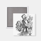 セオドア・ルーズベルト1912年の政治漫画 マグネット (正面/裏面)