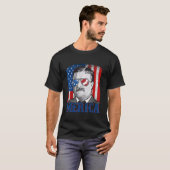 セオドア・ルーズベルト7月4日Men Usa国旗Meric Tシャツ (正面フル)