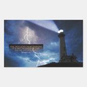 セオドアN.ベイル感動的引用文「克服」 長方形シール (正面)