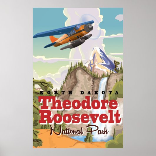 セオドアRooseveltパークヴィンテージ旅行ポスター ポスター (正面)