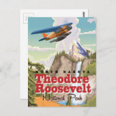 セオドアRooseveltパークヴィンテージ旅行ポスター ポストカード (正面/裏面)