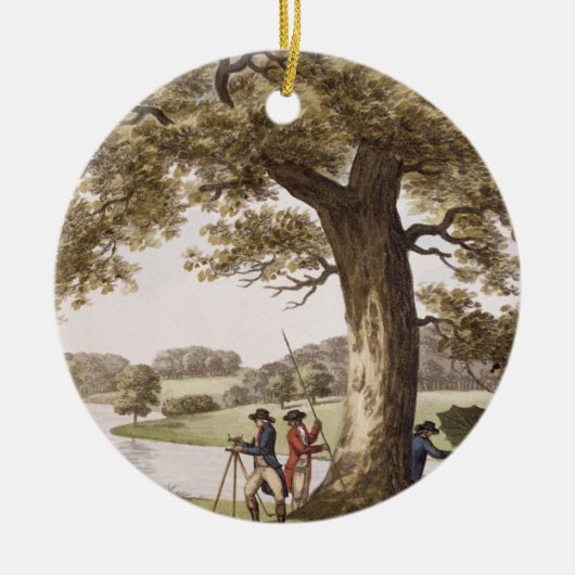 セオドライト(colouによって調査しているHumphrey Repton セラミックオーナメント (正面)