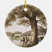 セオドライト(colouによって調査しているHumphrey Repton セラミックオーナメント (裏面)