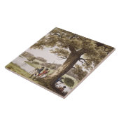 セオドライト(colouによって調査しているHumphrey Repton タイル (側面)