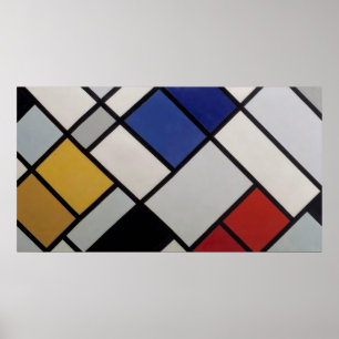 セオvan Doesburgに対構成XVI ポスター