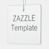 セカスタムラミックスクエアクリスマスツリーオーナメント セラミックオーナメント (左)