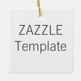 セカスタムラミックスクエアクリスマスツリーオーナメント セラミックオーナメント