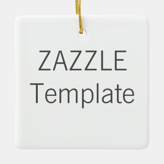 セカスタムラミックスクエアクリスマスツリーオーナメント セラミックオーナメント (正面)