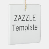 セカスタムラミックスクエアクリスマスツリーオーナメント セラミックオーナメント (右)