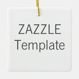 セカスタムラミックスクエアクリスマスツリーオーナメント セラミックオーナメント