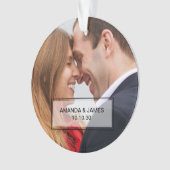 セカスタムーブザデート婚約フォトホリデー オーナメント (正面)