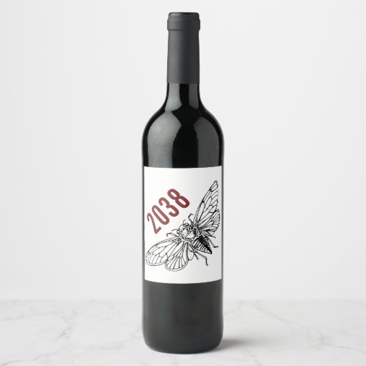 セカダス上昇 – 2038 ワインラベル (正面)