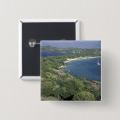 セカリブのントルシア、西インディ。ビュー 缶バッジ (正面&裏面)