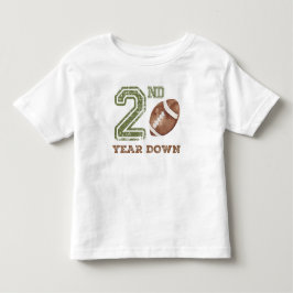 セカンドイヤーダウン アメリカンフットボール 誕生日ギフト トドラーTシャツ