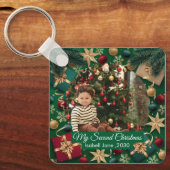 セカンドクリスカスタムマス家族フォト文字テンプレート キーホルダー (正面)