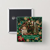 セカンドクリスカスタムマス家族フォト文字テンプレート 缶バッジ (正面&裏面)