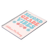 セカンドグレードバイブ – レトロ新学期ノートブック ノートブック (左側)