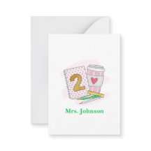 セカンドグレード先生ピンクノートブックコーヒー