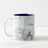 セカンドシースケープコラージュ ツートーンマグカップ (左)