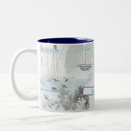 セカンドシースケープコラージュ ツートーンマグカップ (左)