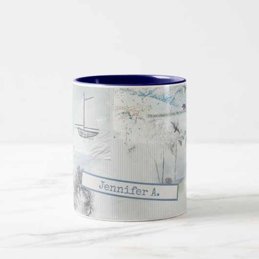 セカンドシースケープコラージュ ツートーンマグカップ (中央)