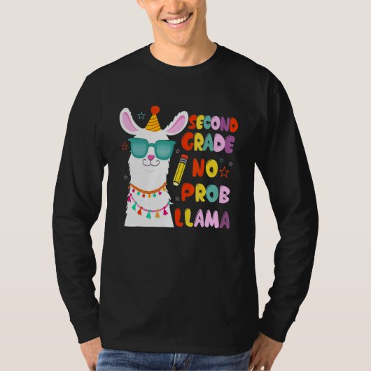 セカンドチーム 2年生担任 無問題ラマ バックT Tシャツ (正面)