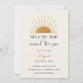 セカンドトリッのまわりにプザサン誕生日招待状 招待状 (正面)