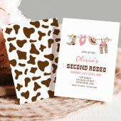 セカンドロデオウェスタン女性のカーボーイセカンドバースデー 招待状