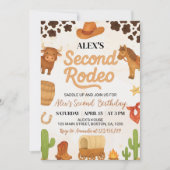 セカンドロデオウエスタンカウボーイ誕生日招待状 招待状 (正面)